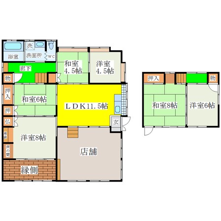 大善寺駅 徒歩8分 1-2階の物件間取画像